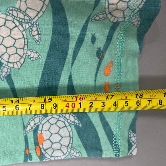 Tea Collection Boys Green Turtle Pajama Set Size 8 - Picture 4 of 8